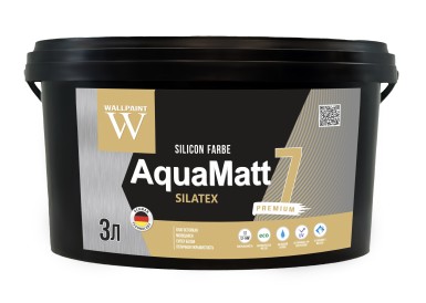 AQUAMATT PAINT WATER BASED SILICON FARBE SILATEX 3L