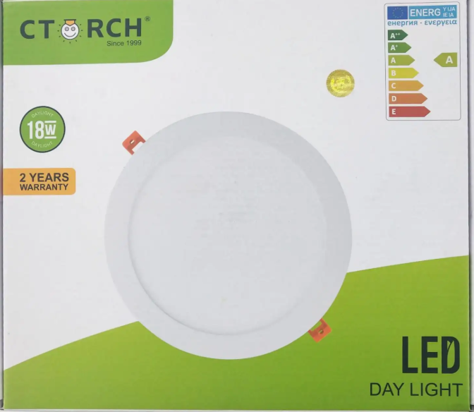 CTORCH LED EXTERNAL ROUND RIMLES 18W 4200K 1800LM D123X43MM