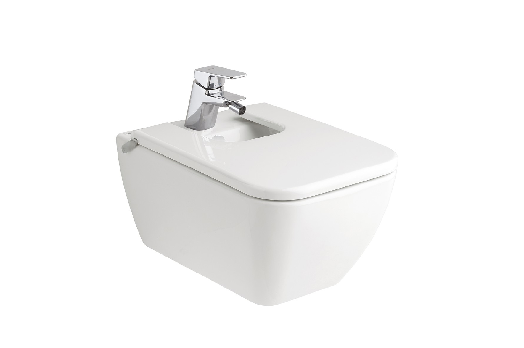 GALA 2736201 EMMA SQUARE BIDET WALLHUNG HIDDEN FIXATIONS WHITE