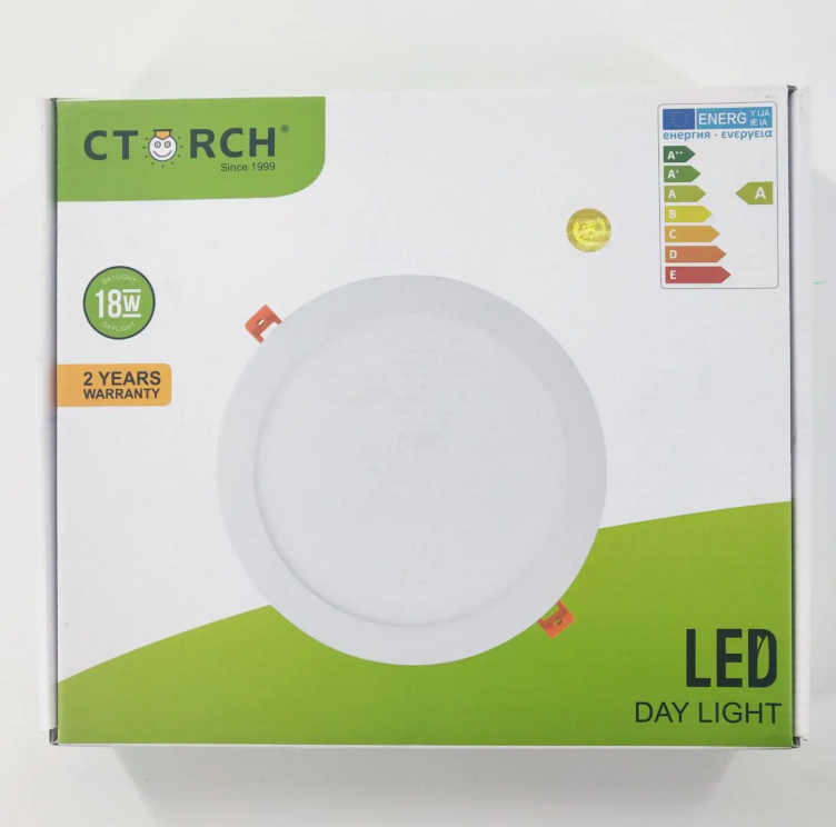 CTORCH LED EXTERNAL ROUND RIMLES 18W 6500K 1800LM D123X43MM