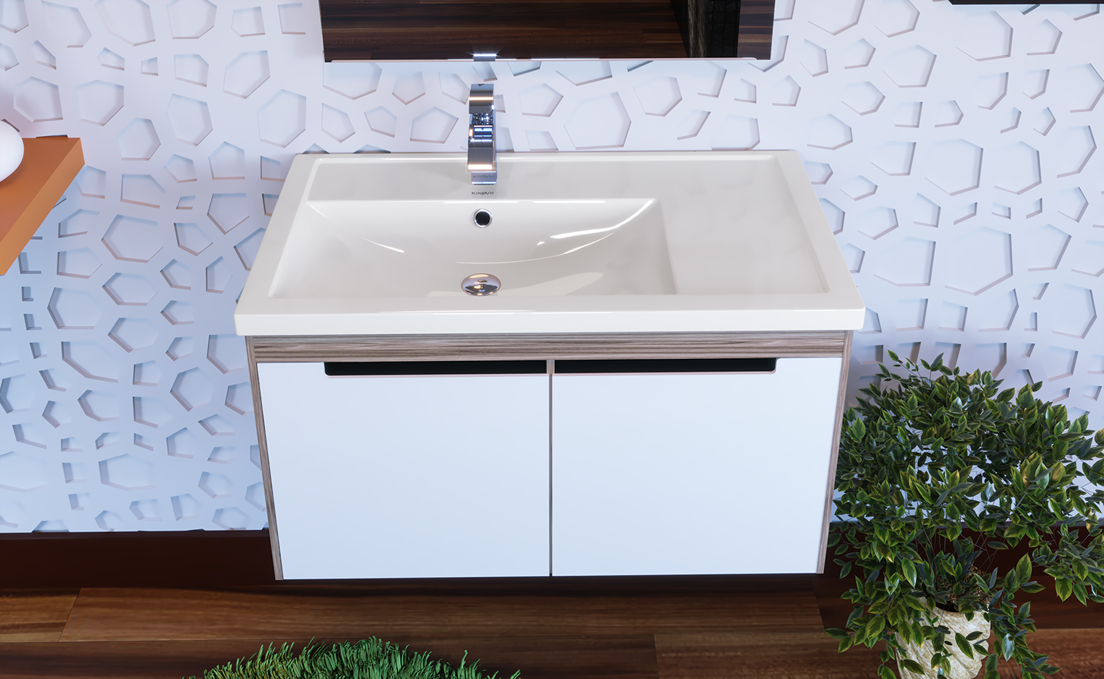 ROSA FURNITURE BASIN FOSTER-P 80CM WHITE (1)