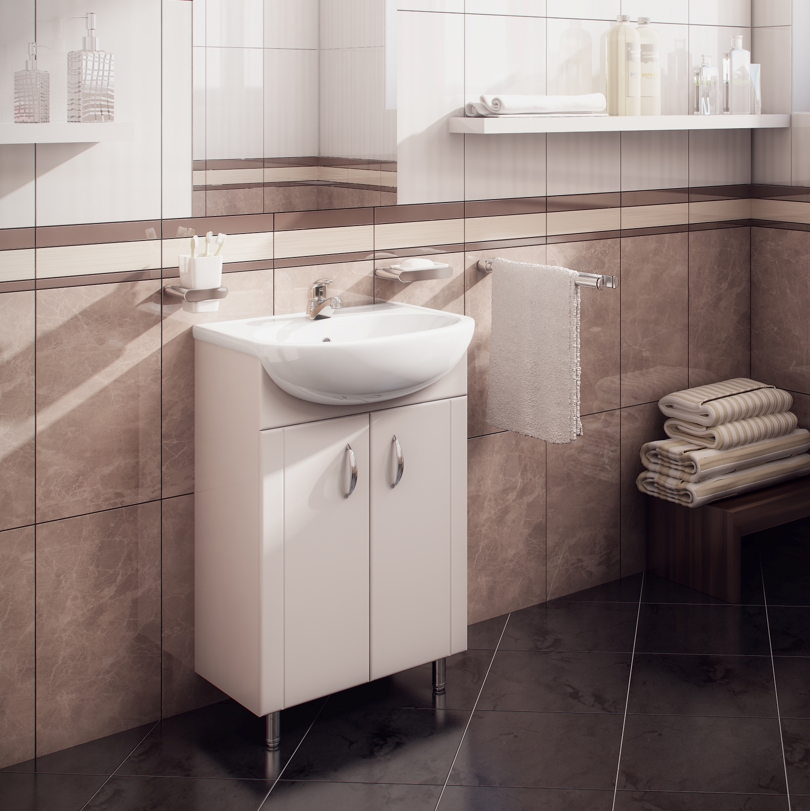 ROSA FURNITURE BASIN UYUT 45CM WHITE 1