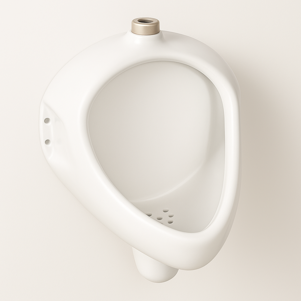 20250429_1946_White Ceramic Urinal_remix_01jt13kwjxe47rfb7eajv2qedw