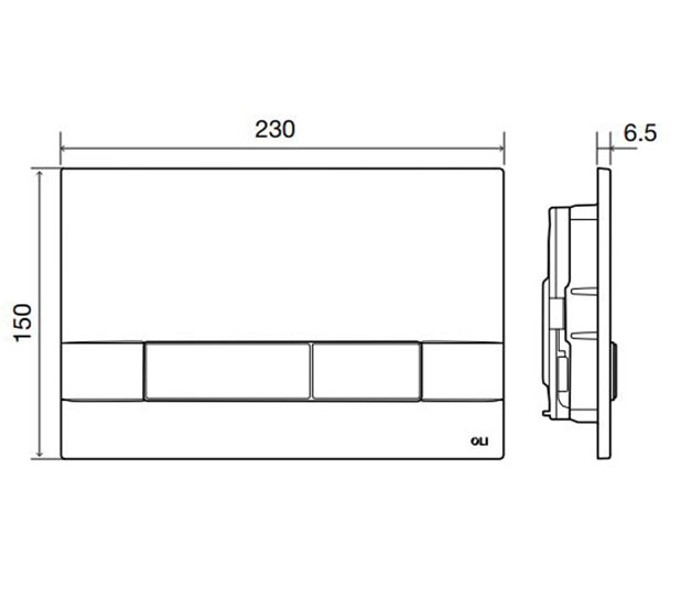 OLI 152939 PUSH BUTTON NARROW WHITE, FOR 885052 MECHANICAL (3)