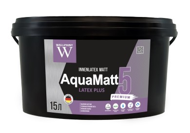 AQUAMATT PAINT WATER BASED INNENLATEX MATT 15L